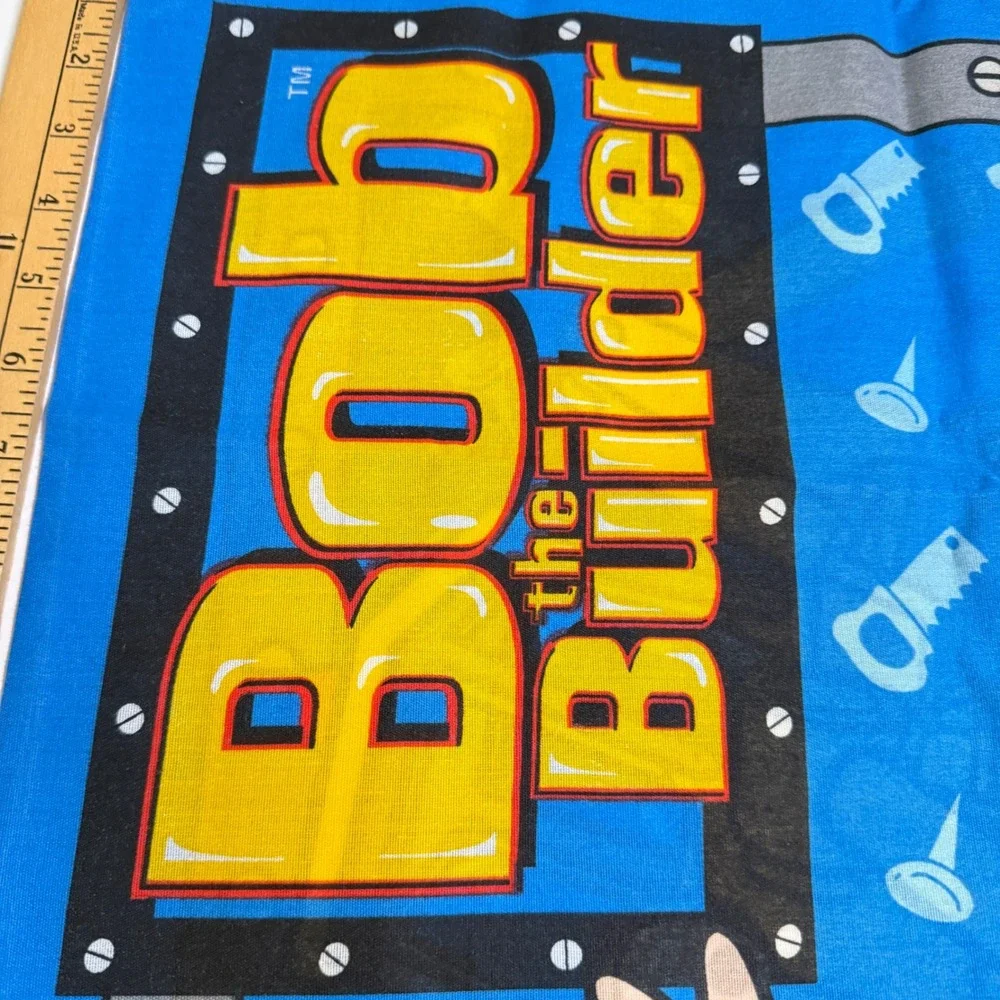 Dan River Bob the Builder Pillowcase Kids Standard Blue Excellent Vintage 2001